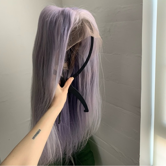 Hair Queen LA NEW* Amethyst/Lilac/Purple 100% Human Hair Wig, 18 inches - Picture 6 of 9